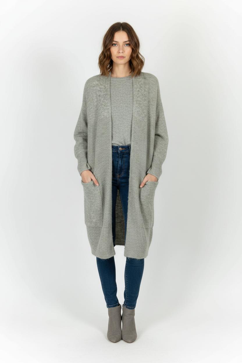 Cardigan Gris - Taille T.U. de la marque American Vintage | PARAD85746 - Vendu par Paradigme - Image 1