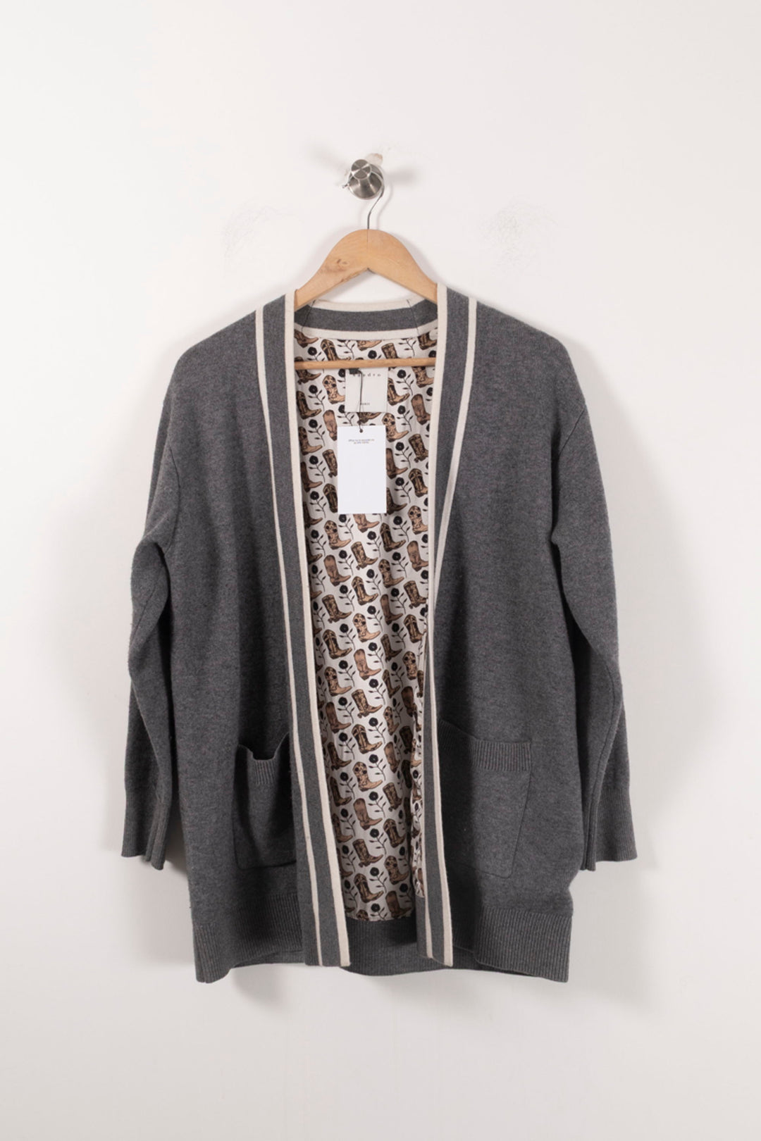 Cardigan Gris - Taille S/36 de la marque Sandro | PARAD85768 - Vendu par Paradigme - Image 2