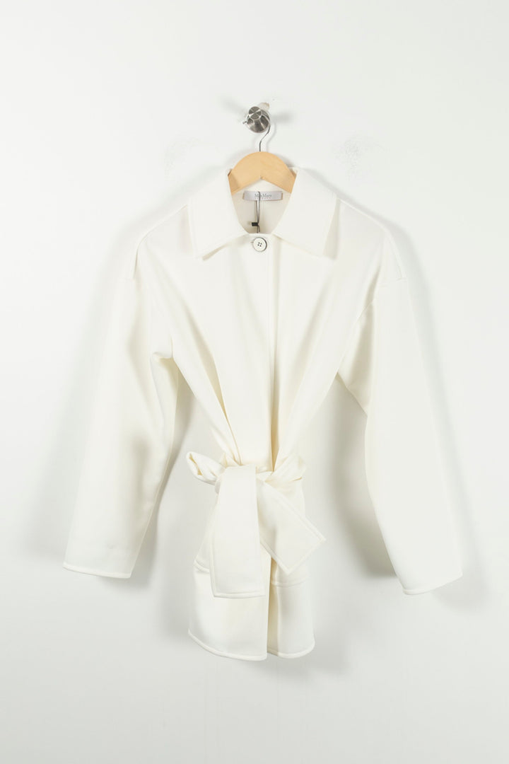 Trench Blanc - Taille XS/34 de la marque Max Mara | PARAD85782 - Vendu par Paradigme - Image 2