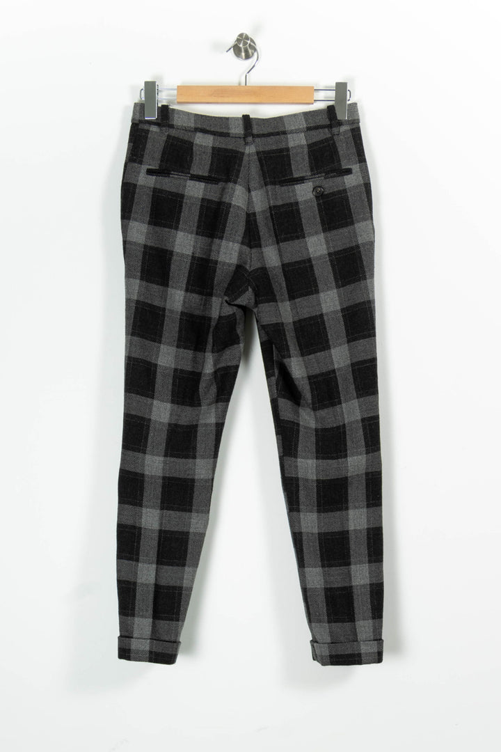Pantalon Carreaux Noir et Gris - Taille M/38 de la marque Isabel Marant | PARAD85787 - Vendu par Paradigme - Image 4