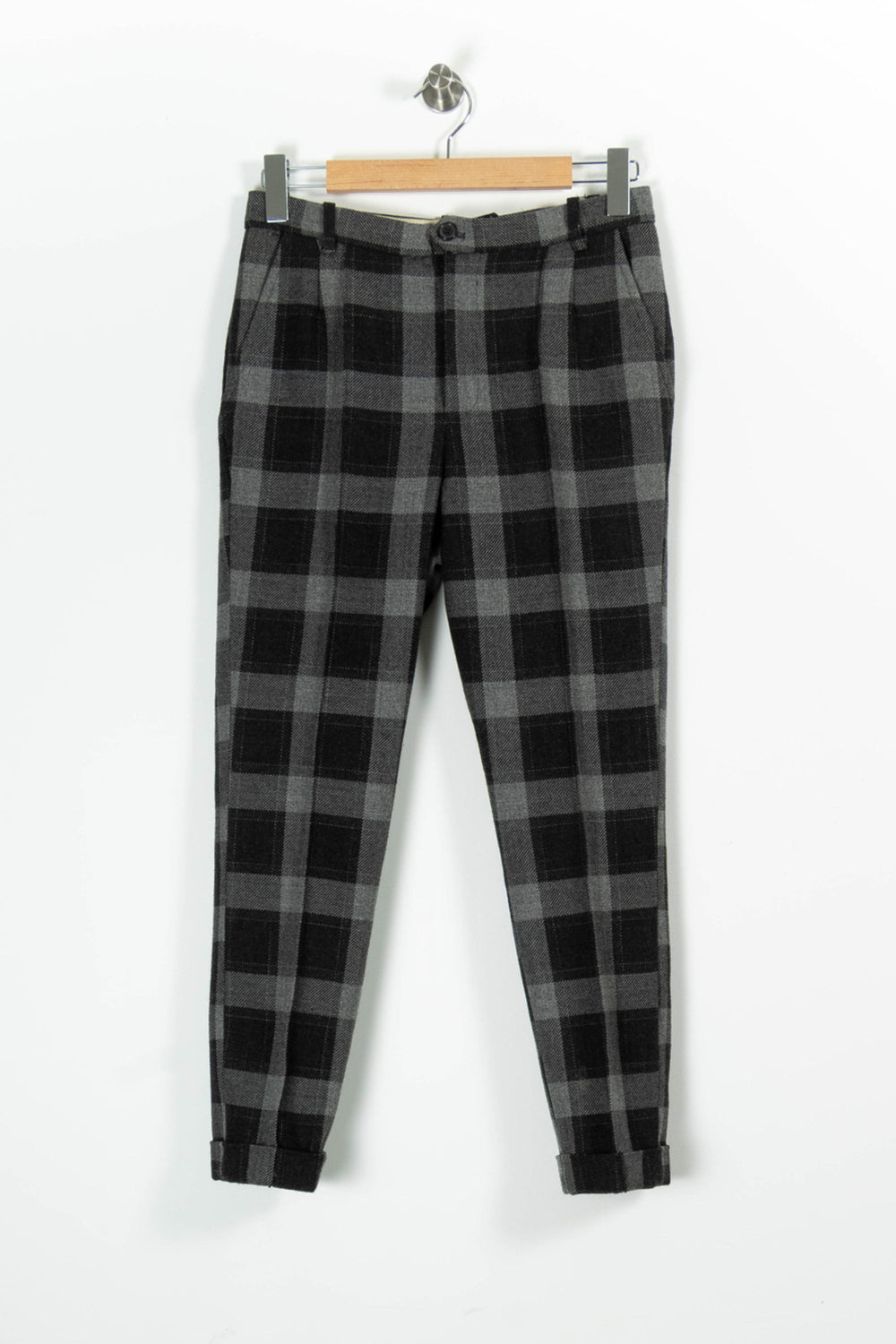 Pantalon Carreaux Noir et Gris - Taille M/38 de la marque Isabel Marant | PARAD85787 - Vendu par Paradigme - Image 2