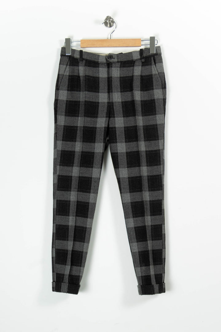 Pantalon Carreaux Noir et Gris - Taille M/38 de la marque Isabel Marant | PARAD85787 - Vendu par Paradigme - Image 2