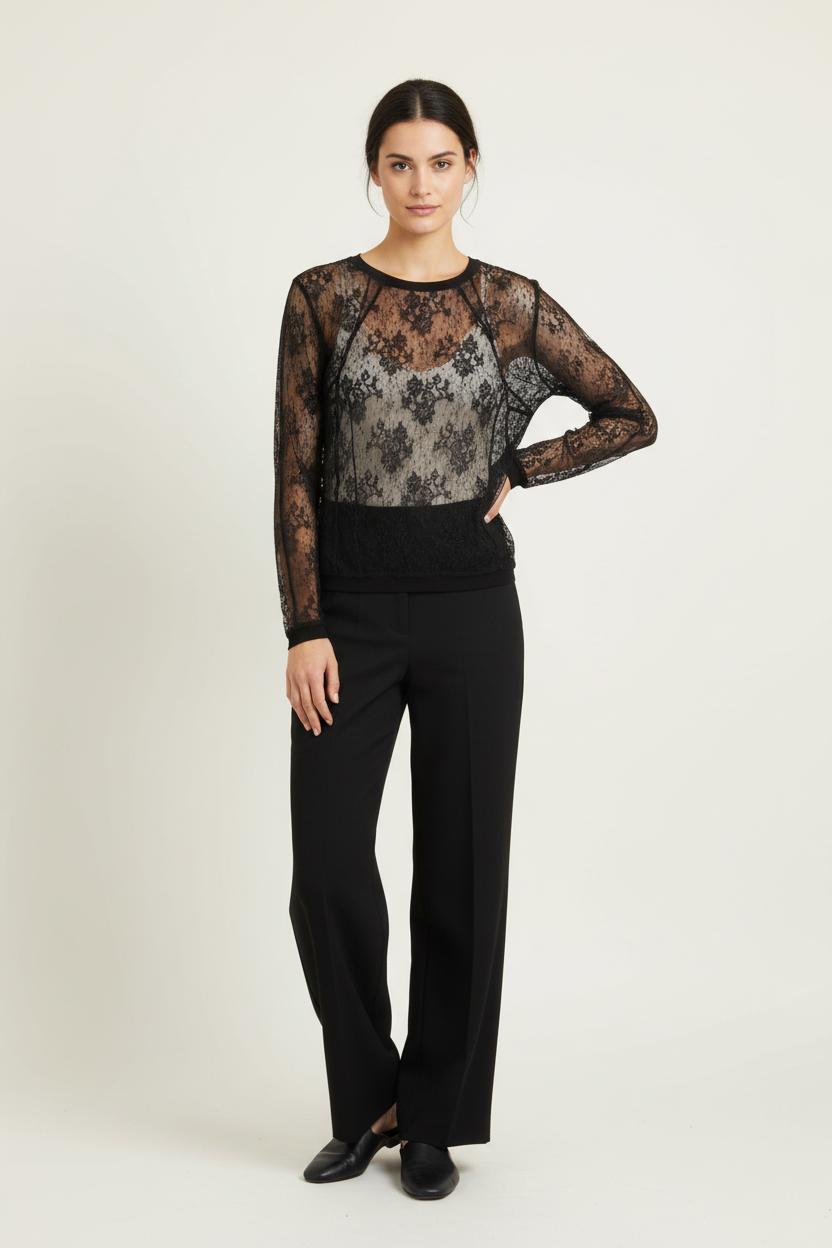 Blouse Transparente Noire - Taille S/36 de la marque Maje | PARAD85789 - Vendu par Paradigme - Image 1