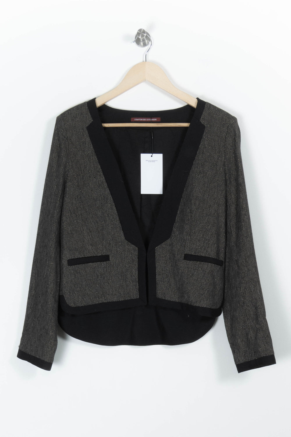 Blazer Gris et Noir - Taille M/38 de la marque Comptoir des Cotonniers | PARAD85810 - Vendu par Paradigme - Image 2