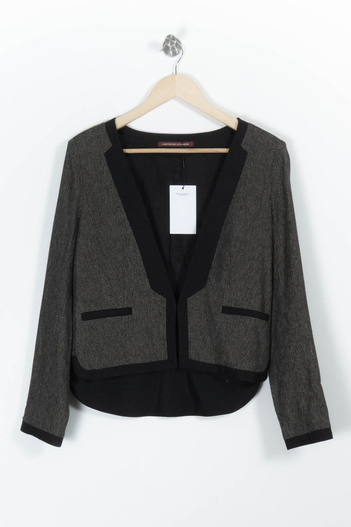 Blazer Gris et Noir - Taille M/38 de la marque Comptoir des Cotonniers | PARAD85810 - Vendu par Paradigme - Image 2