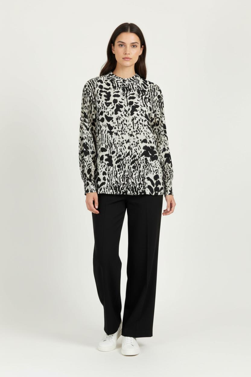 Chemise Noire et Blanche - Taille M/38 de la marque ba&sh | PARAD85811 - Vendu par Paradigme - Image 1