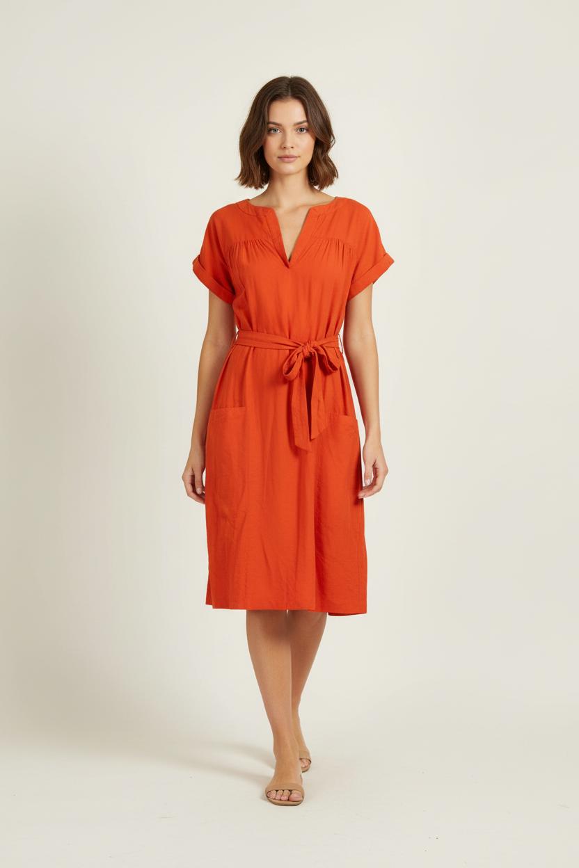Robe Midi Orange - Taille S/36 de la marque Comptoir des Cotonniers | PARAD85815 - Vendu par Paradigme - Image 1