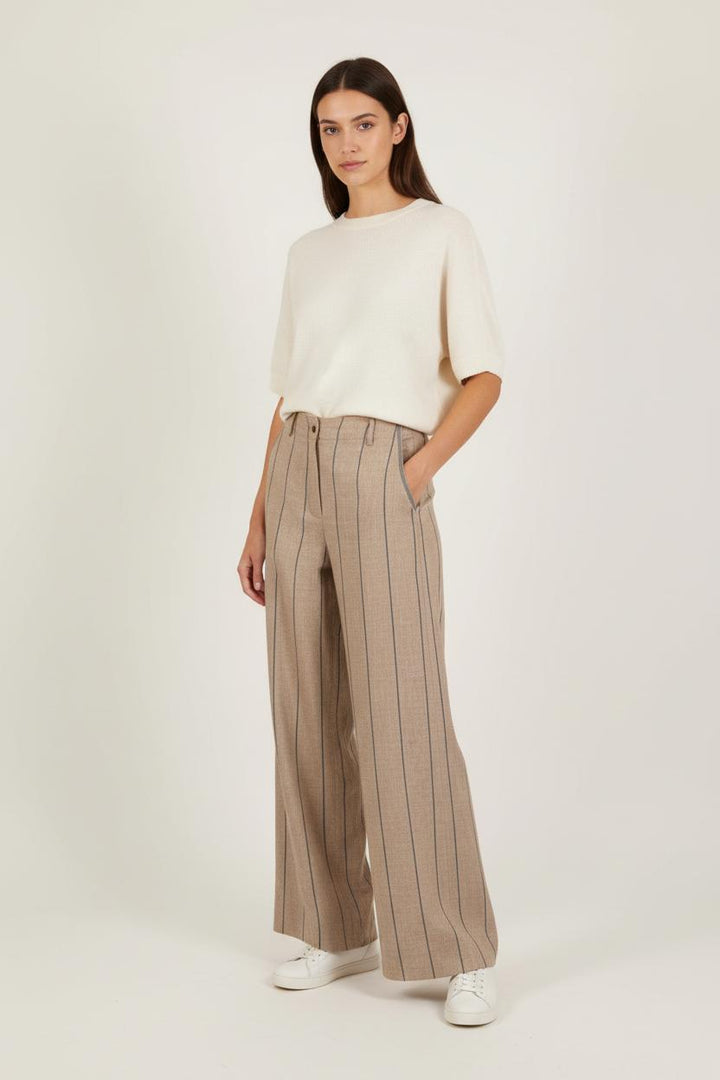 Pantalon Large Beige et Bleu - Taille S/36 de la marque Diega | PARAD85834 - Vendu par Paradigme - Image 1