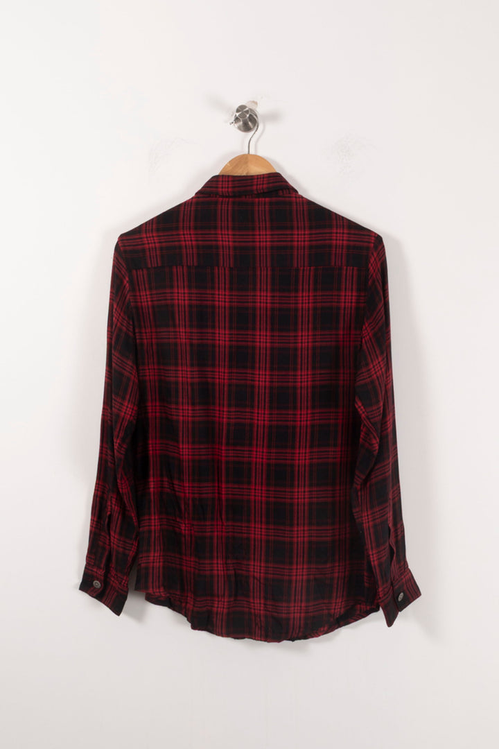 Chemise à Carreaux Rouge et Noire - Taille XS/34 de la marque The Kooples | PARAD85844 - Vendu par Paradigme - Image 4