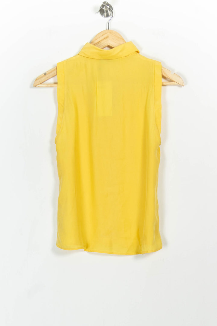 Chemisier Sans Manches Jaune - Taille S/36 de la marque Sandro | PARAD85845 - Vendu par Paradigme - Image 4