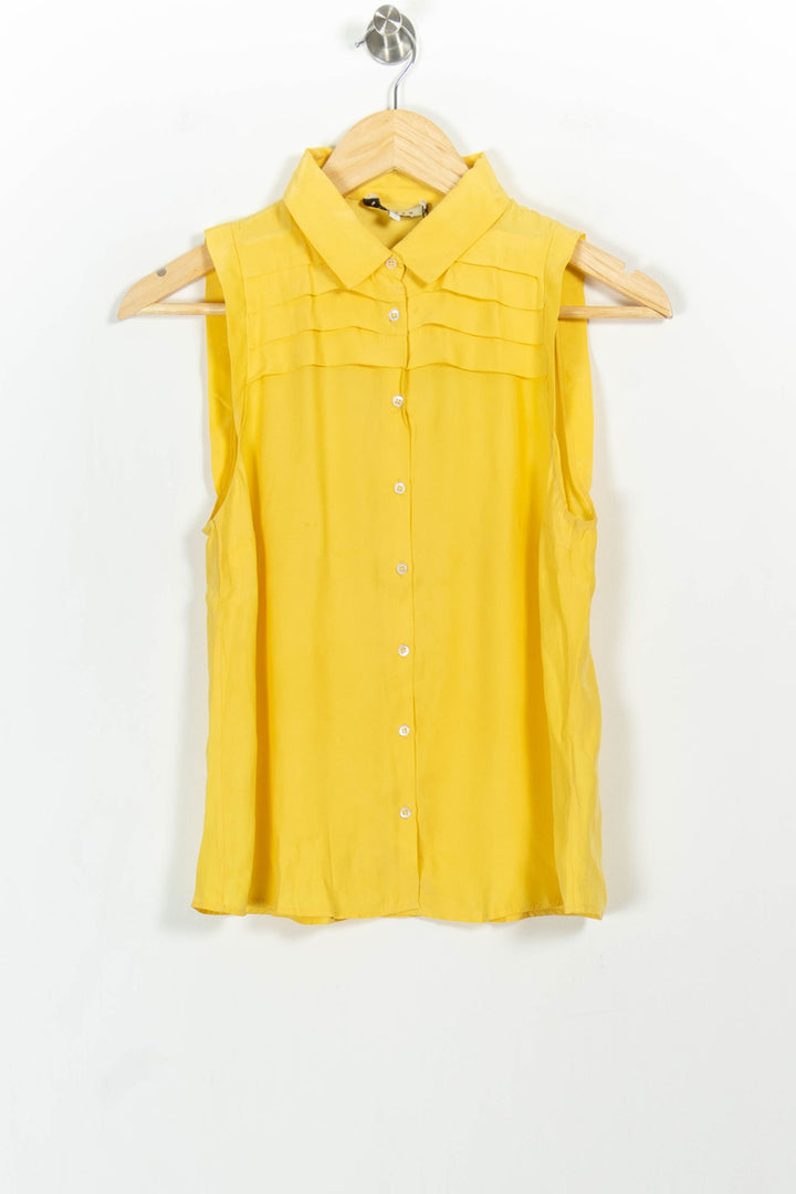 Chemisier Sans Manches Jaune - Taille S/36 de la marque Sandro | PARAD85845 - Vendu par Paradigme - Image 2