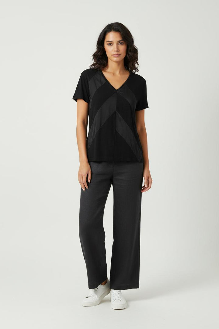 Tee-shirt Noir - Taille S/36 de la marque Sandro | PARAD85846 - Vendu par Paradigme - Image 1