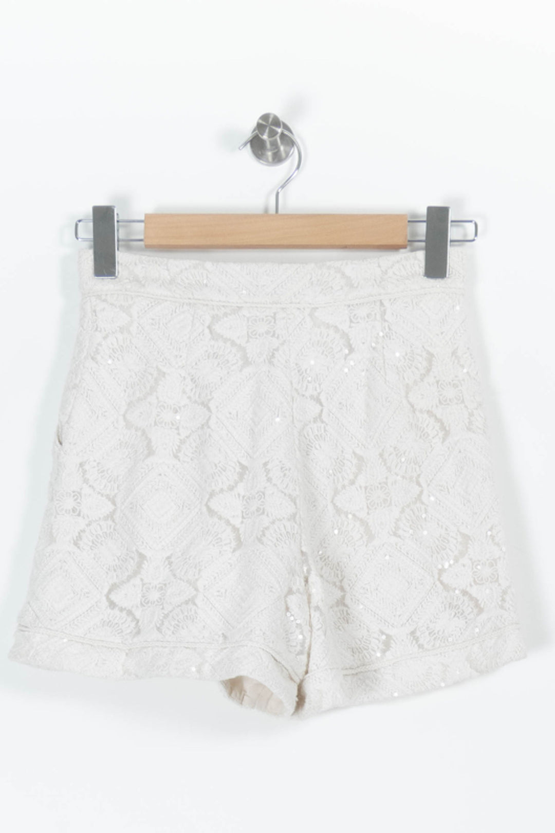 Short Dentelle Beige - Taille S/36 de la marque Maje | PARAD85857 - Vendu par Paradigme - Image 4