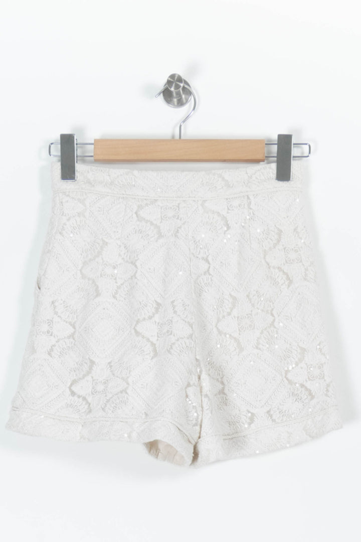 Short Dentelle Beige - Taille S/36 de la marque Maje | PARAD85857 - Vendu par Paradigme - Image 4