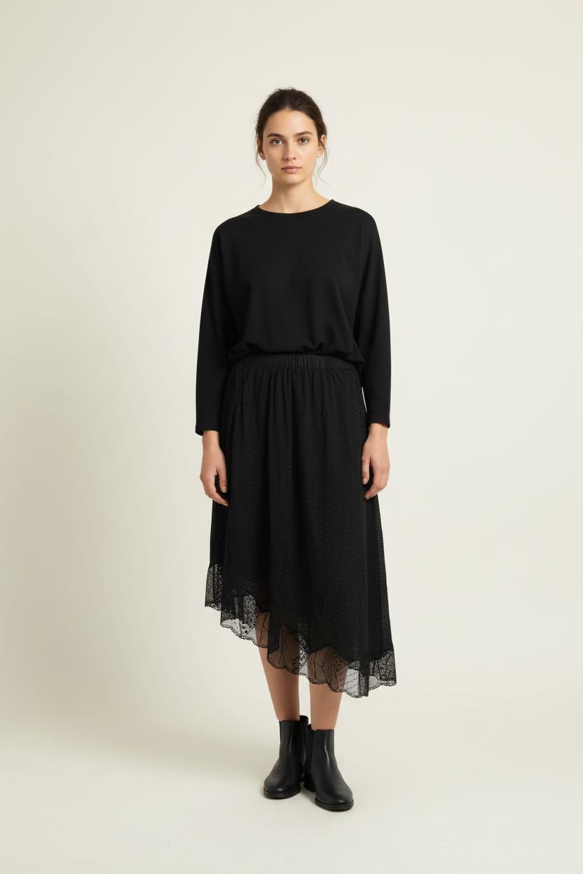 Jupe Asymétrique Noire - Taille S/36 de la marque Zadig&Voltaire | PARAD85859 - Vendu par Paradigme - Image 1