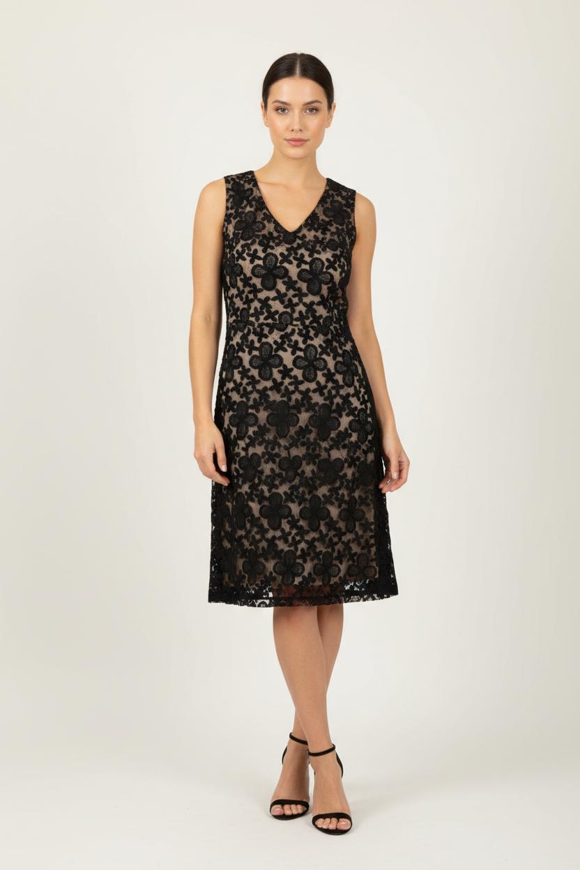 Robe Sans Manches Noire et Beige - Taille M/38 de la marque Maje | PARAD85867 - Vendu par Paradigme - Image 1