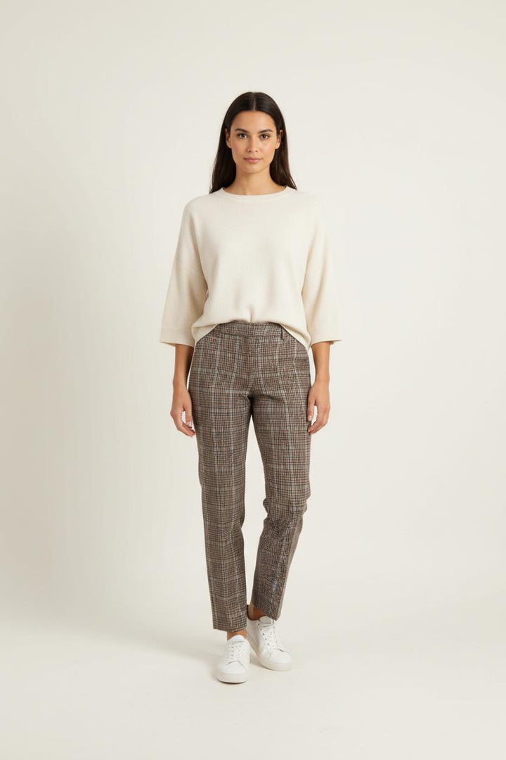 Pantalon Carreaux Marron et Beige - Taille XS/34 de la marque Liu Jo | PARAD85869 - Vendu par Paradigme - Image 1