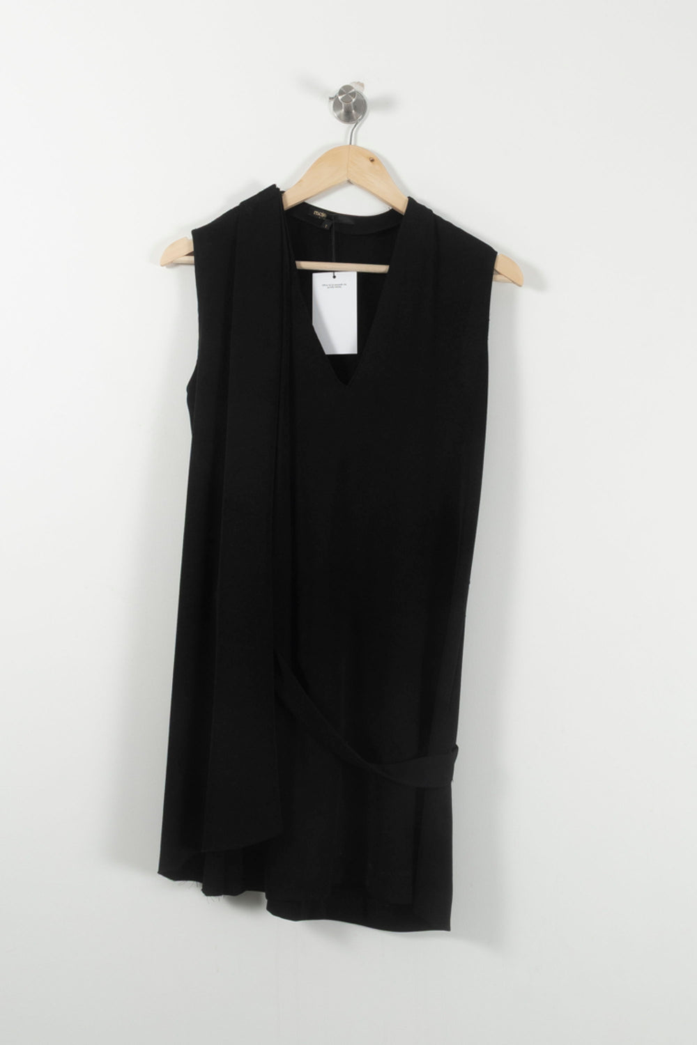 Robe Midi Noire - Taille S/36 de la marque Maje | PARAD85870 - Vendu par Paradigme - Image 2