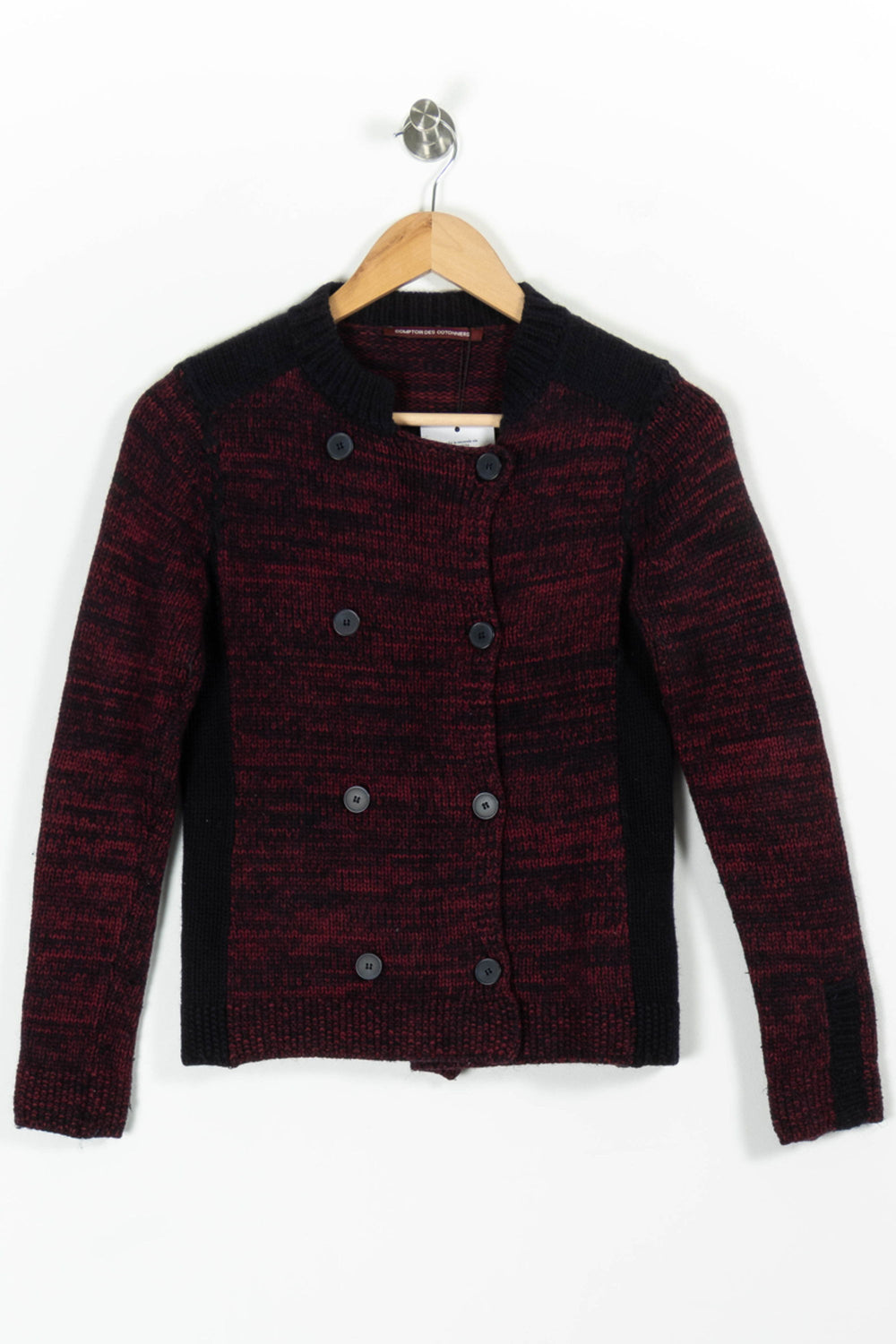 Cardigan Bordeaux et Noir - Taille XS/34 de la marque Comptoir des Cotonniers | PARAD85961 - Vendu par Paradigme - Image 2