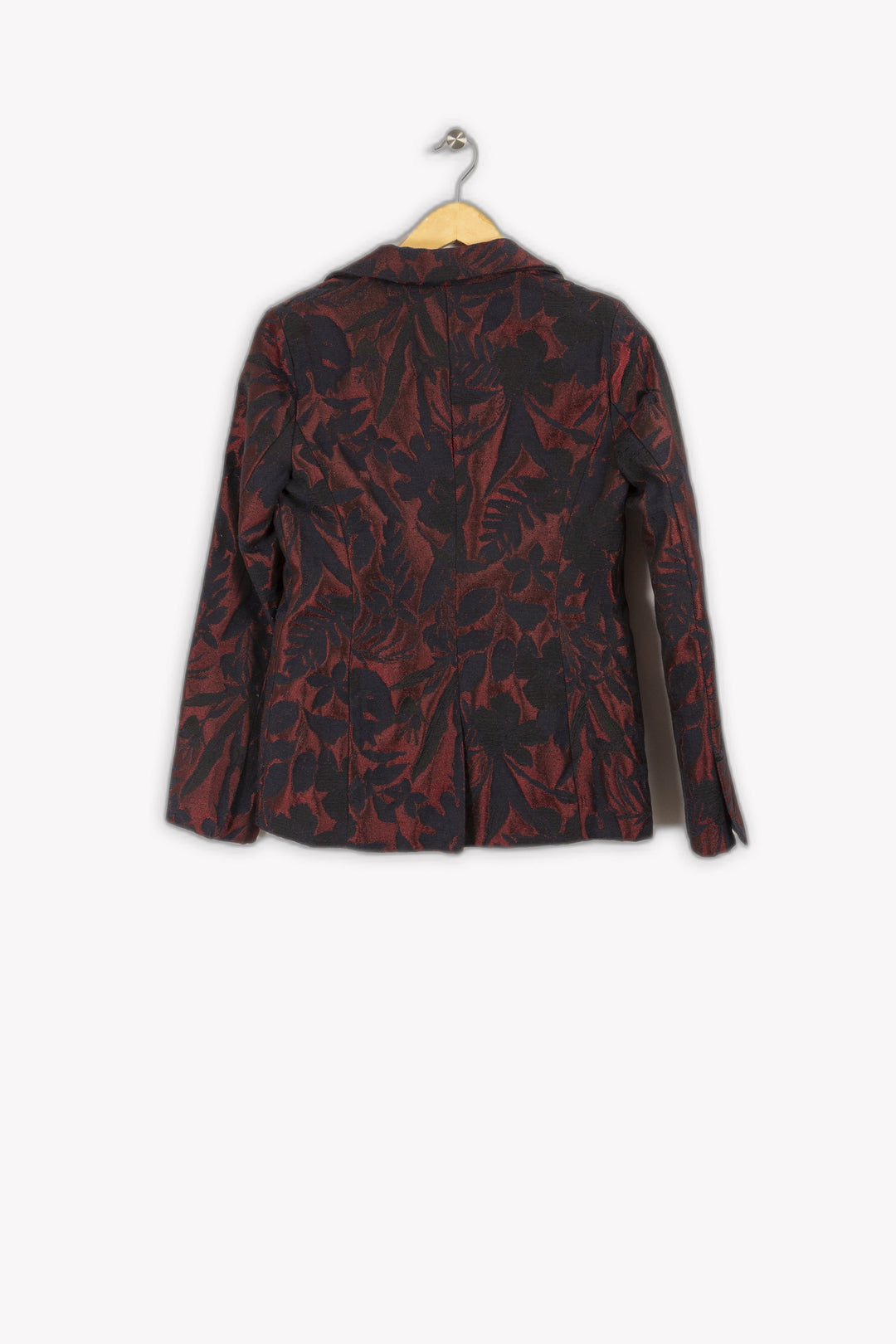 Burgundy and black patterned jacket - M / 38