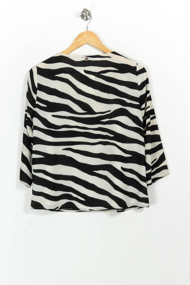 Blouse Noire et Beige - Taille L/40 de la marque Liu Jo | PARAD86002 - Vendu par Paradigme - Image 4