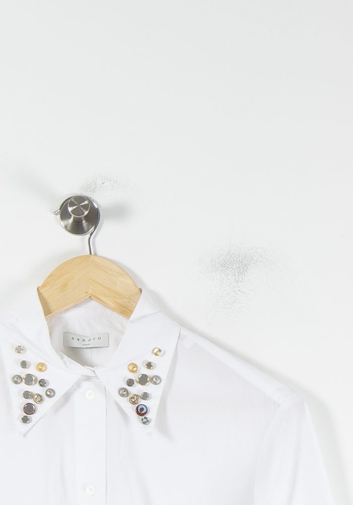 Chemise Blanche - Taille S/36 de la marque Sandro | PARAD86007 - Vendu par Paradigme - Image 3