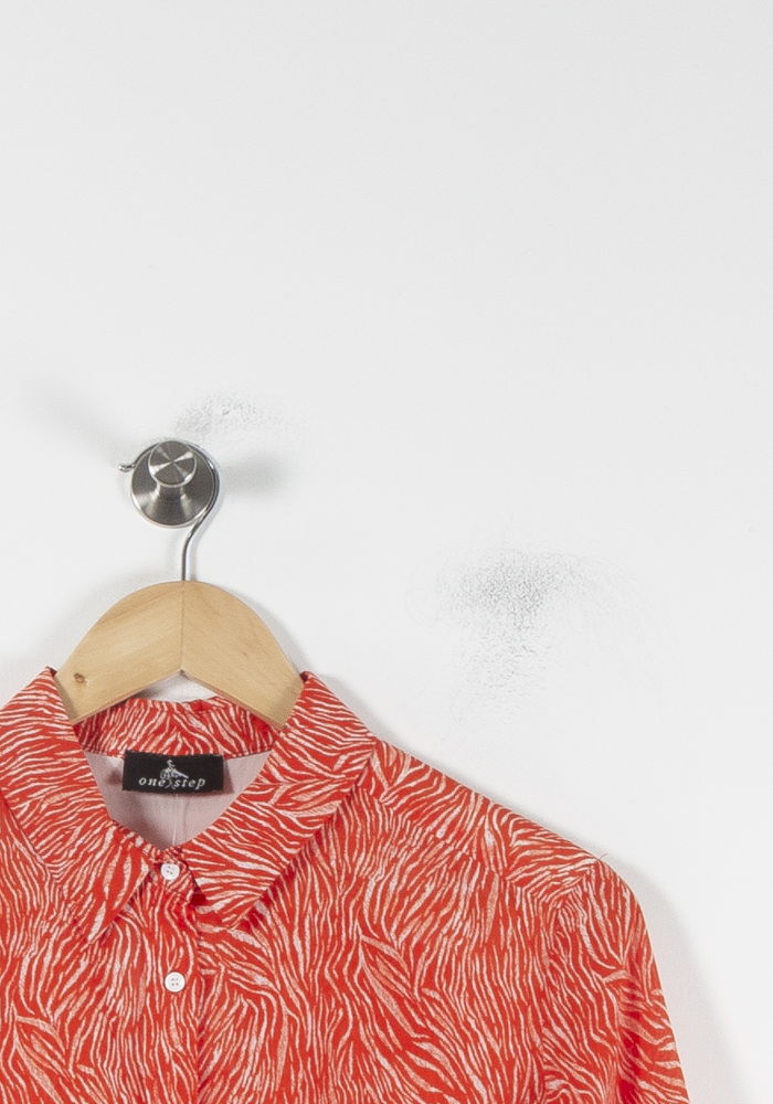 Chemise Orange et Blanche - Taille M/38 de la marque One Step | PARAD86010 - Vendu par Paradigme - Image 3