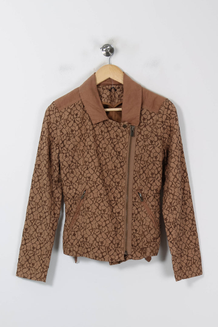 Veste Motard Marron - Taille S/36 de la marque IKKS | PARAD86017 - Vendu par Paradigme - Image 2