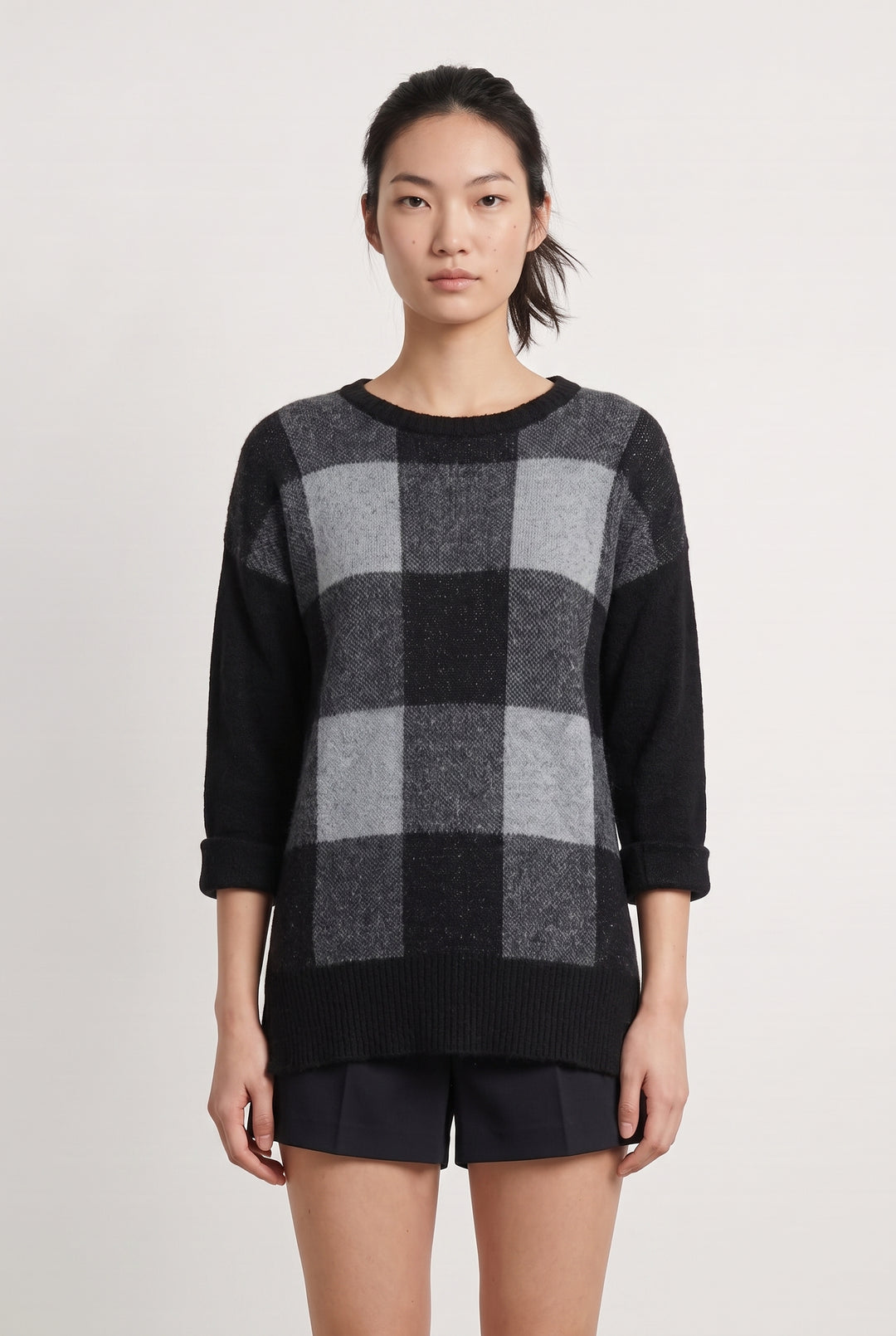 Pull Noir et Gris - Taille S/36 de la marque Claudie Pierlot | PARAD86021 - Vendu par Paradigme - Image 1