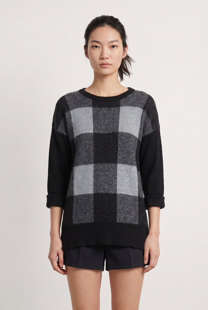 Pull Noir et Gris - Taille S/36 de la marque Claudie Pierlot | PARAD86021 - Vendu par Paradigme - Image 1