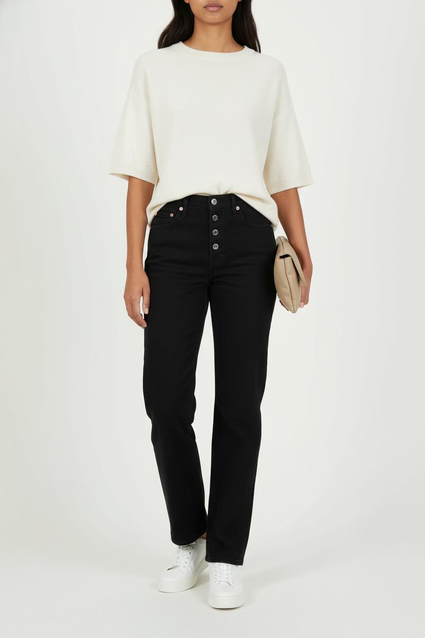 Jean Droit Noir - Taille M/38 de la marque Levi's | PARAD86024 - Vendu par Paradigme - Image 1