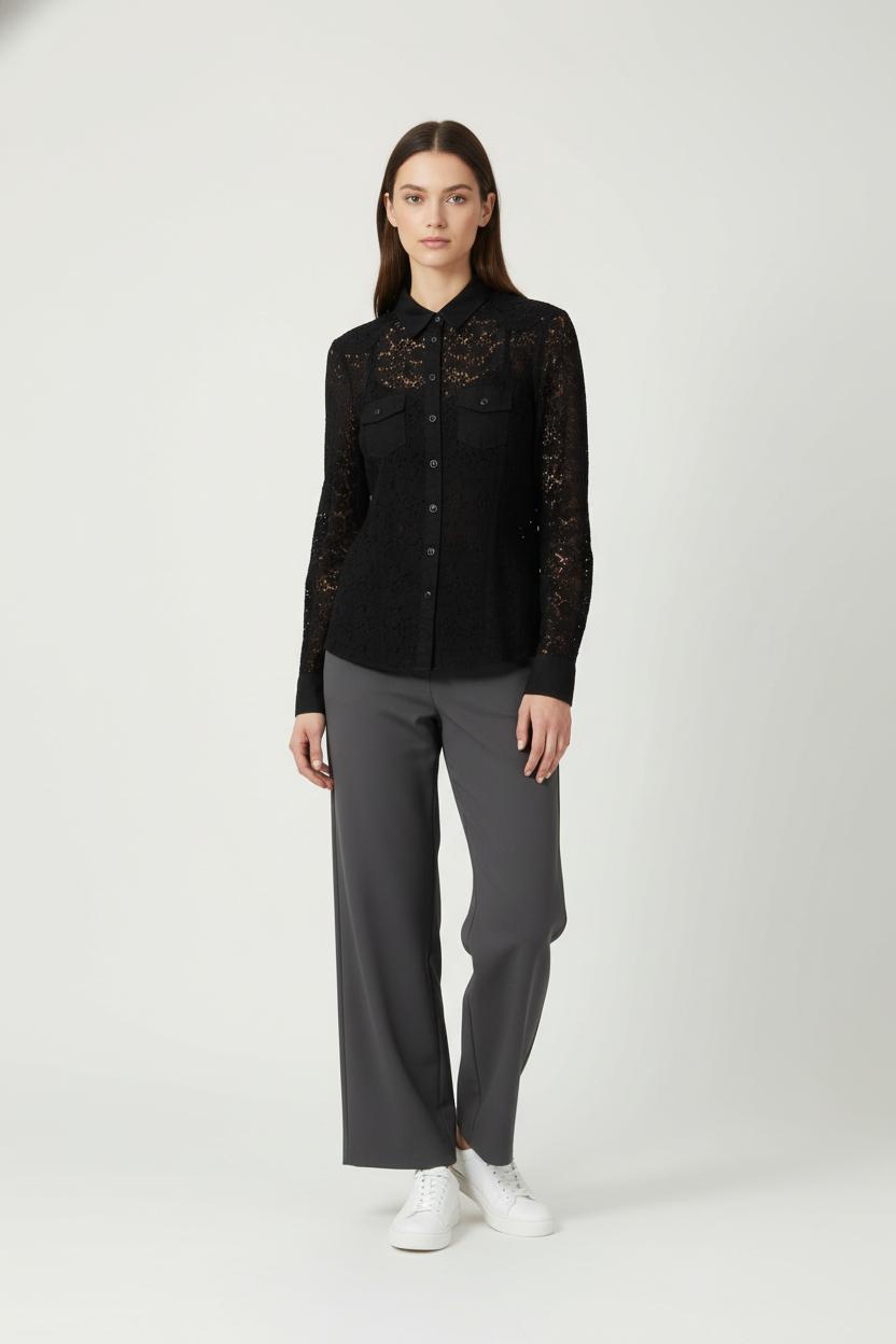 Chemise Noire - Taille L/40 de la marque IKKS | PARAD86040 - Vendu par Paradigme - Image 1