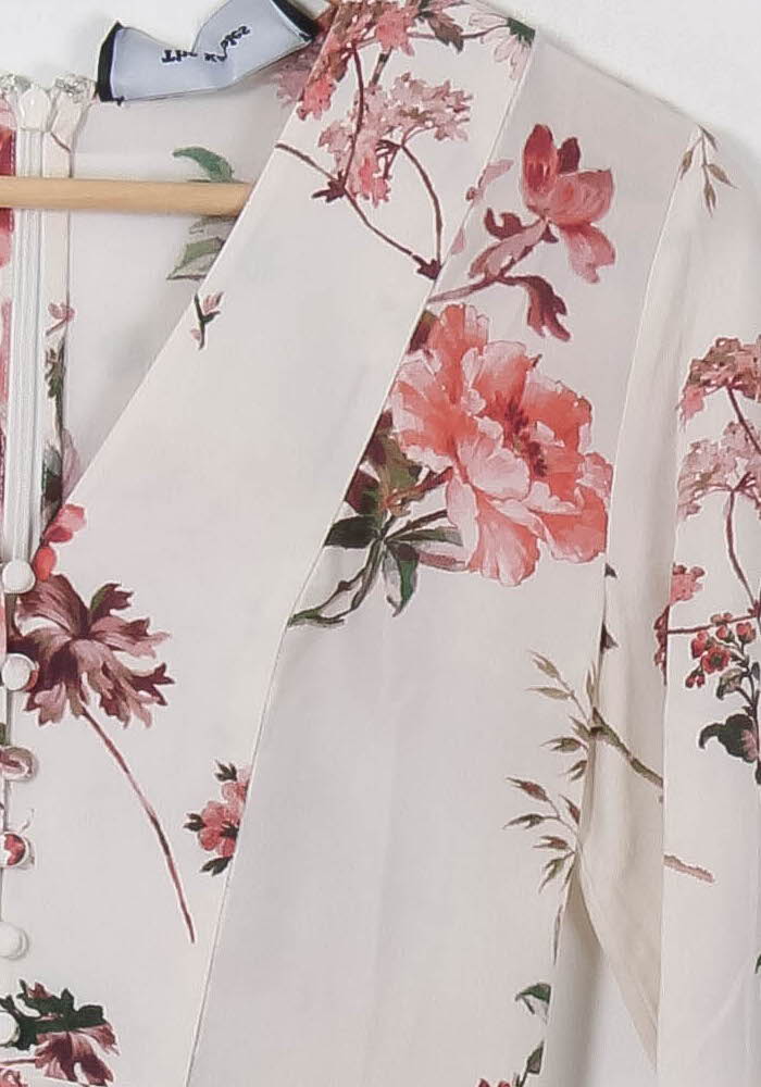 Robe Courte Blanche et Rose - Taille XXS/32 de la marque The Kooples | PARAD86048 - Vendu par Paradigme - Image 3