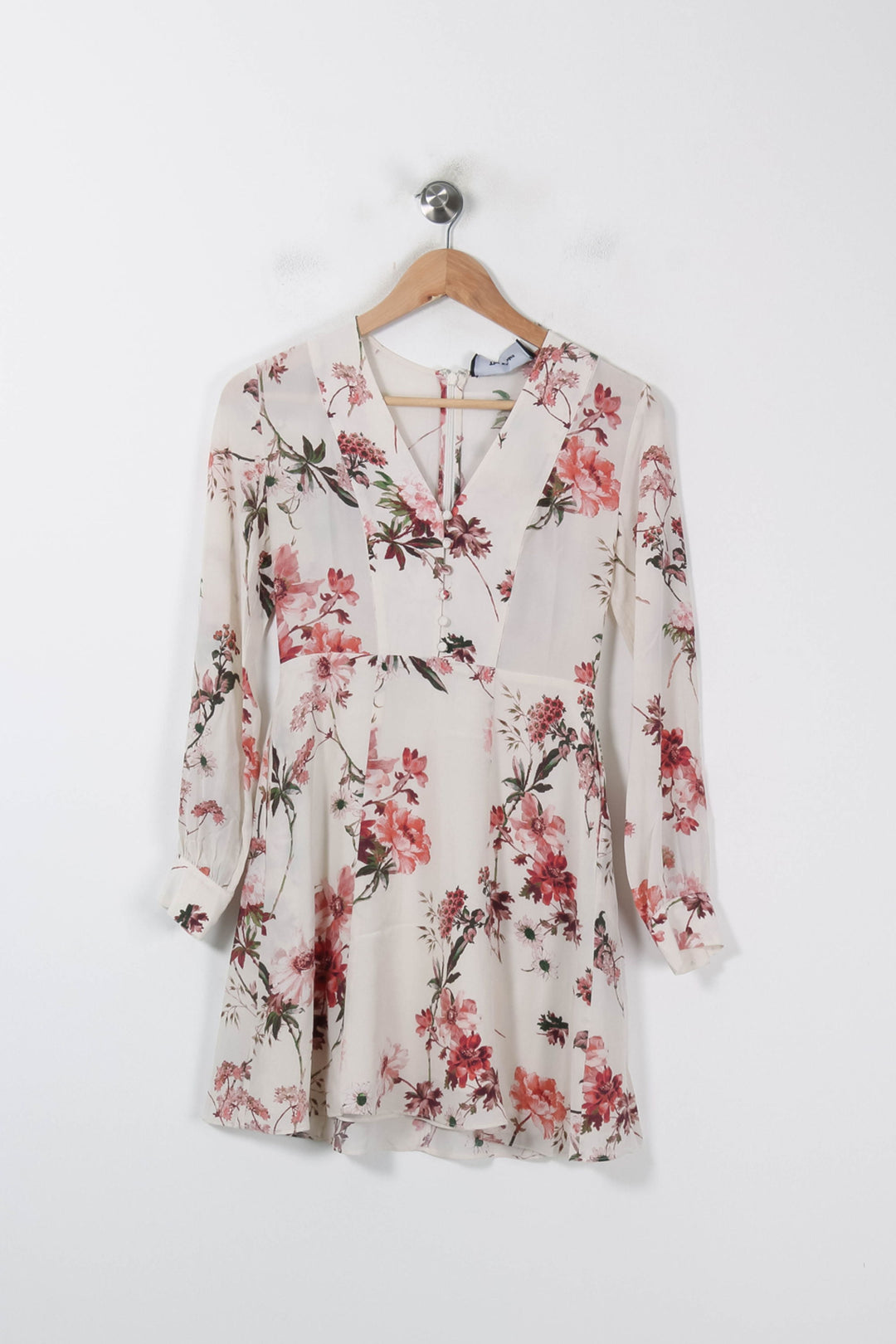 Robe Courte Blanche et Rose - Taille XXS/32 de la marque The Kooples | PARAD86048 - Vendu par Paradigme - Image 2