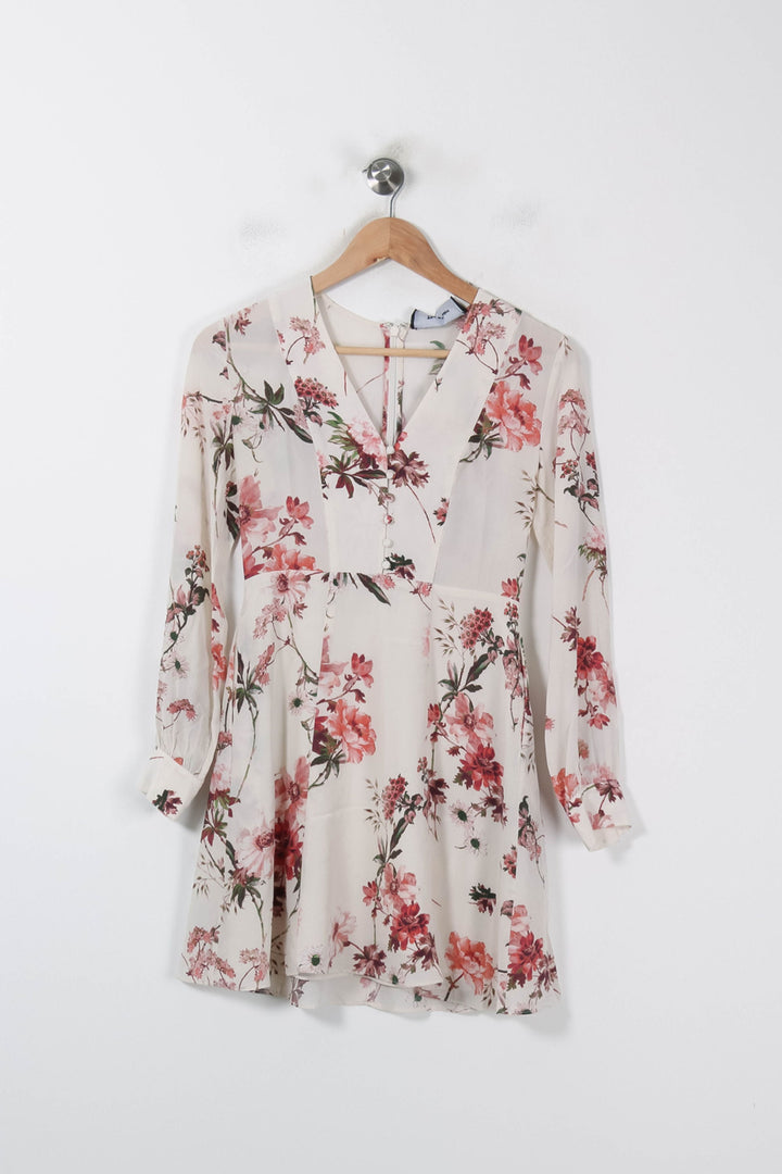 Robe Courte Blanche et Rose - Taille XXS/32 de la marque The Kooples | PARAD86048 - Vendu par Paradigme - Image 2