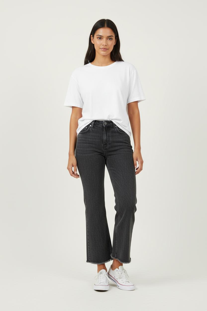 Jean Évasé Noir - Taille S/36 de la marque Rouje | PARAD86051 - Vendu par Paradigme - Image 1