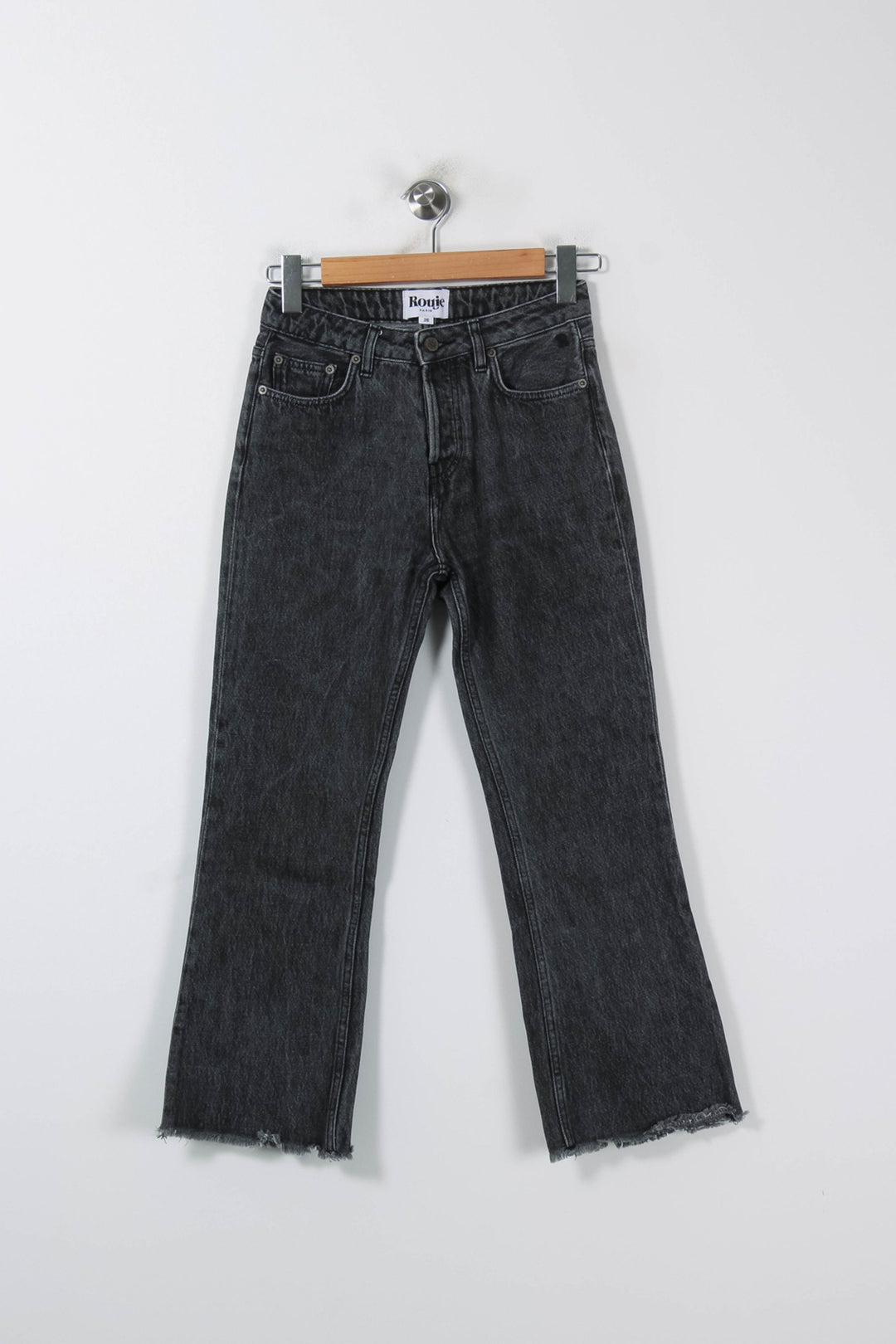 Jean Évasé Noir - Taille S/36 de la marque Rouje | PARAD86051 - Vendu par Paradigme - Image 2