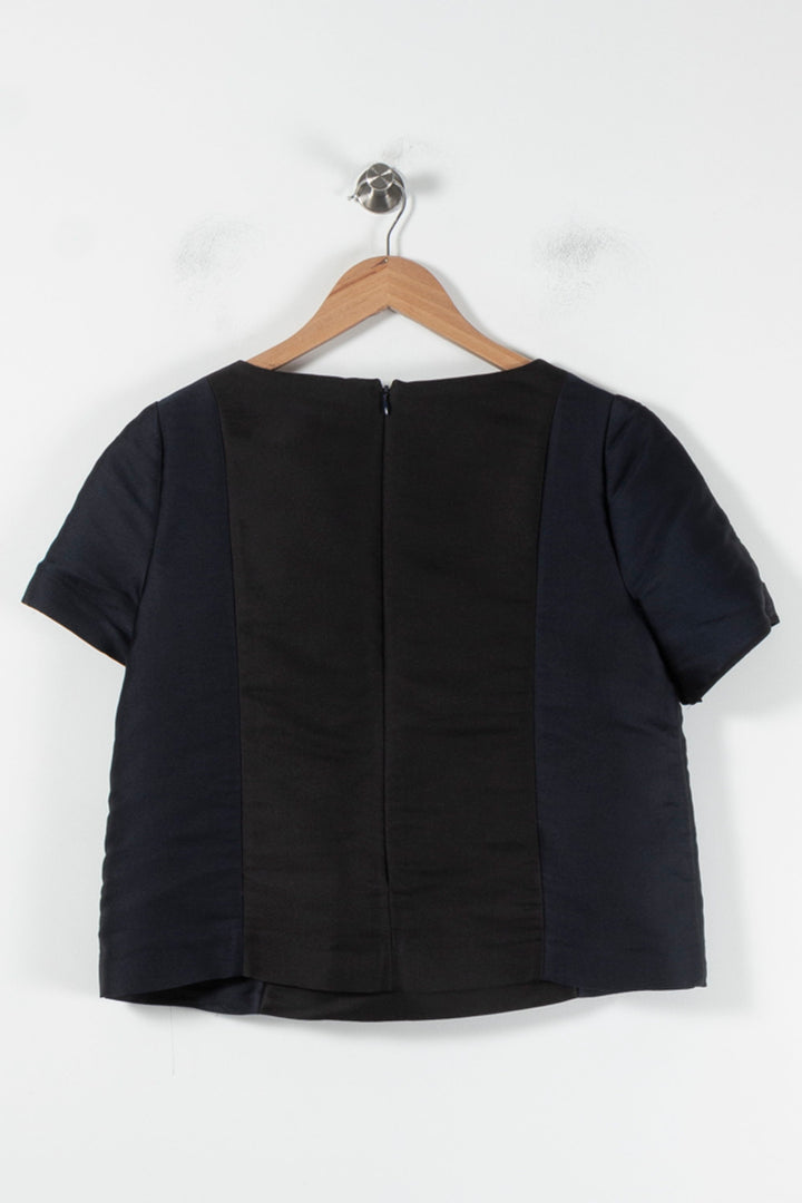 Haut Bleu et Noir - Taille L/40 de la marque Tara Jarmon | PARAD86058 - Vendu par Paradigme - Image 4