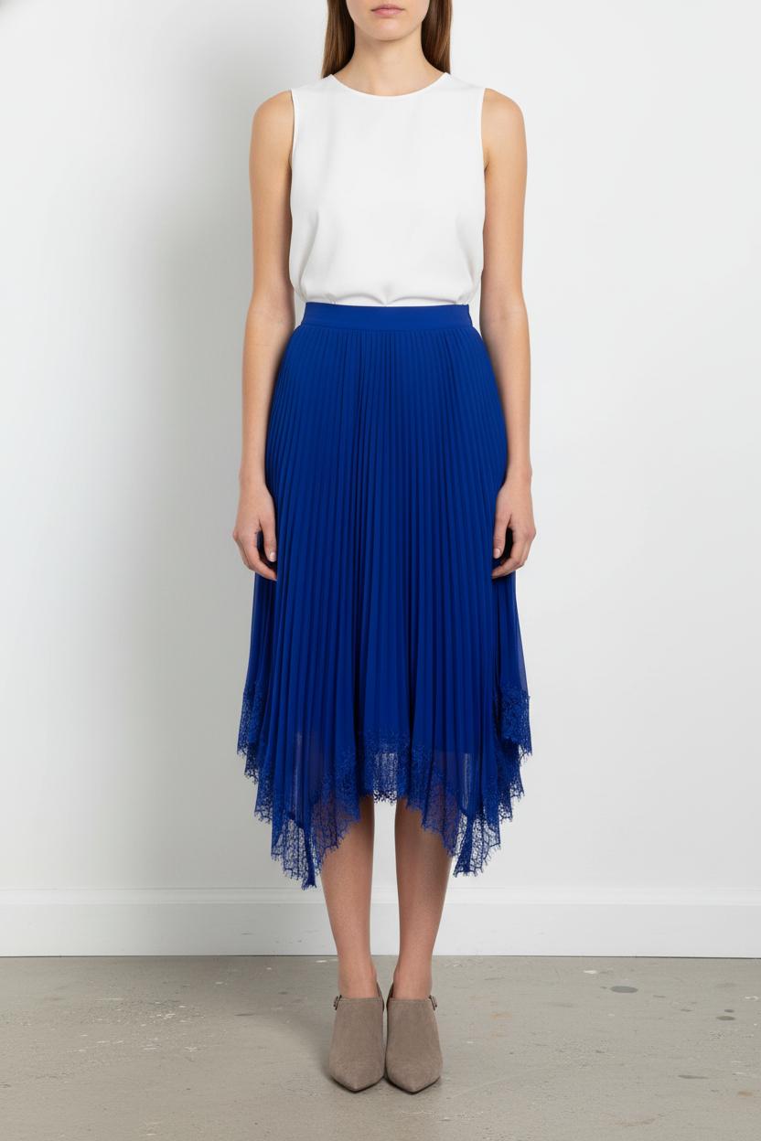 Jupe Plissée Bleue - Taille S/36 de la marque The Kooples | PARAD86070 - Vendu par Paradigme - Image 1