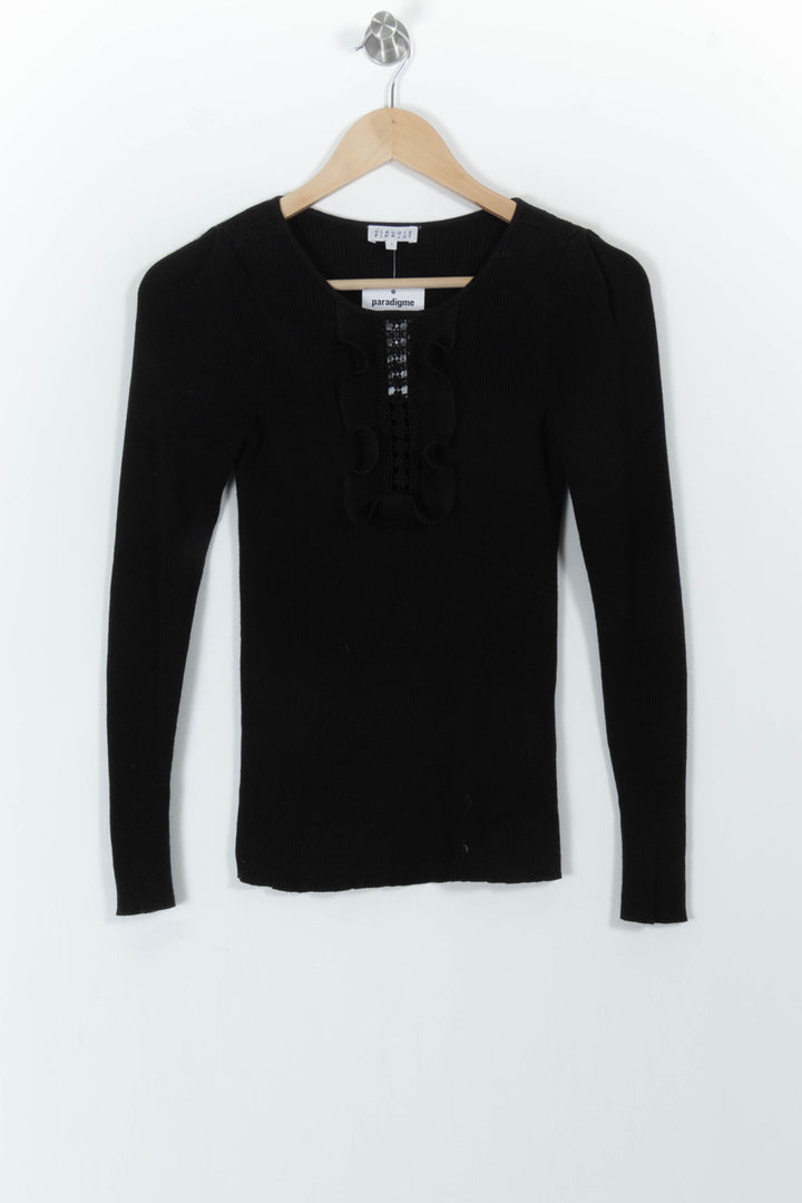 Pull Noir - Taille S/36 de la marque Claudie Pierlot | PARAD86074 - Vendu par Paradigme - Image 2