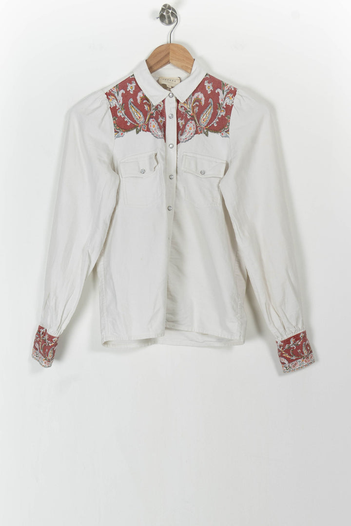 Chemise Blanche et Rouge - Taille XS/34 de la marque Sézane | PARAD86083 - Vendu par Paradigme - Image 2