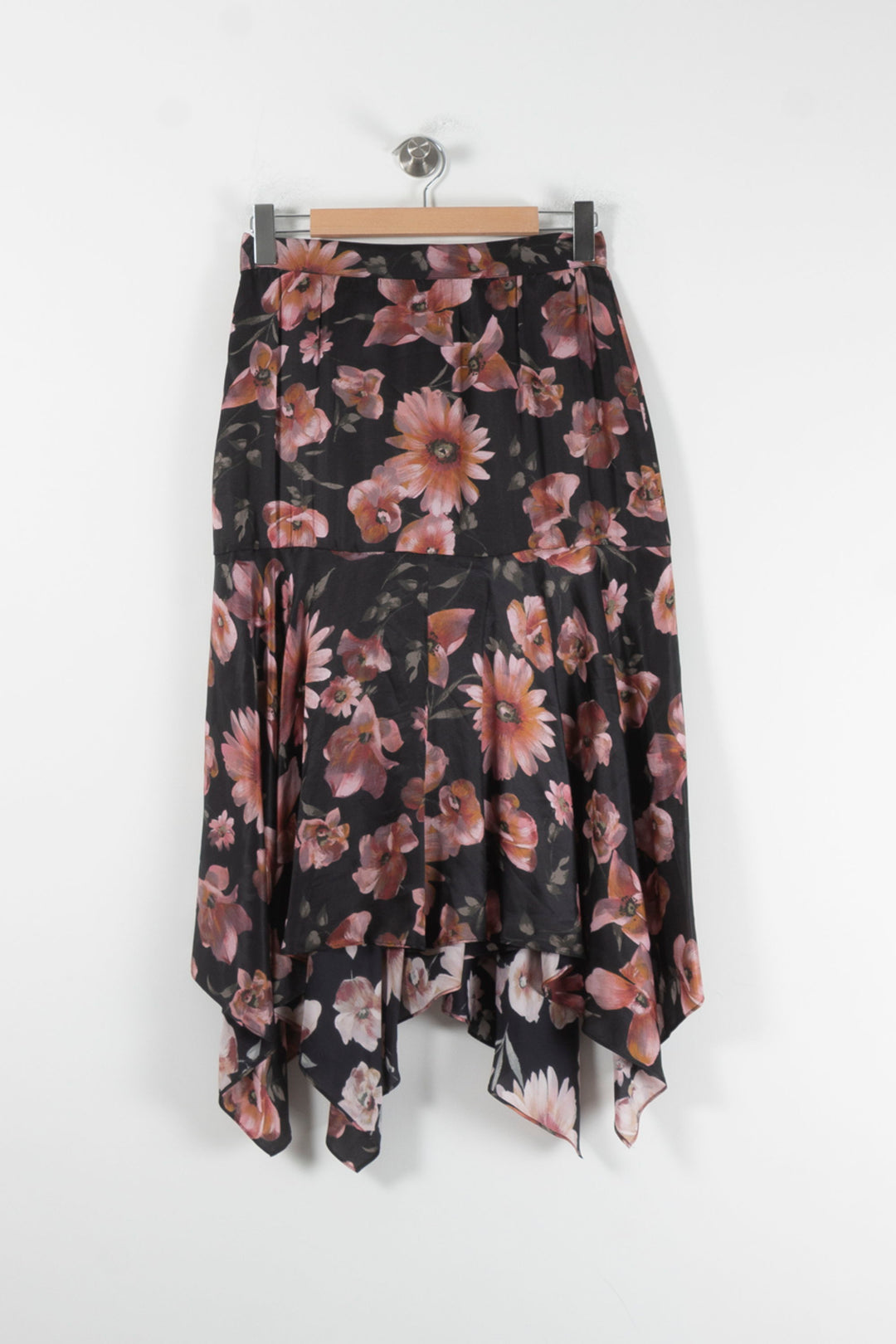 Jupe Asymétrique Noire et Rose - Taille L/40 de la marque The Kooples | PARAD86084 - Vendu par Paradigme - Image 4