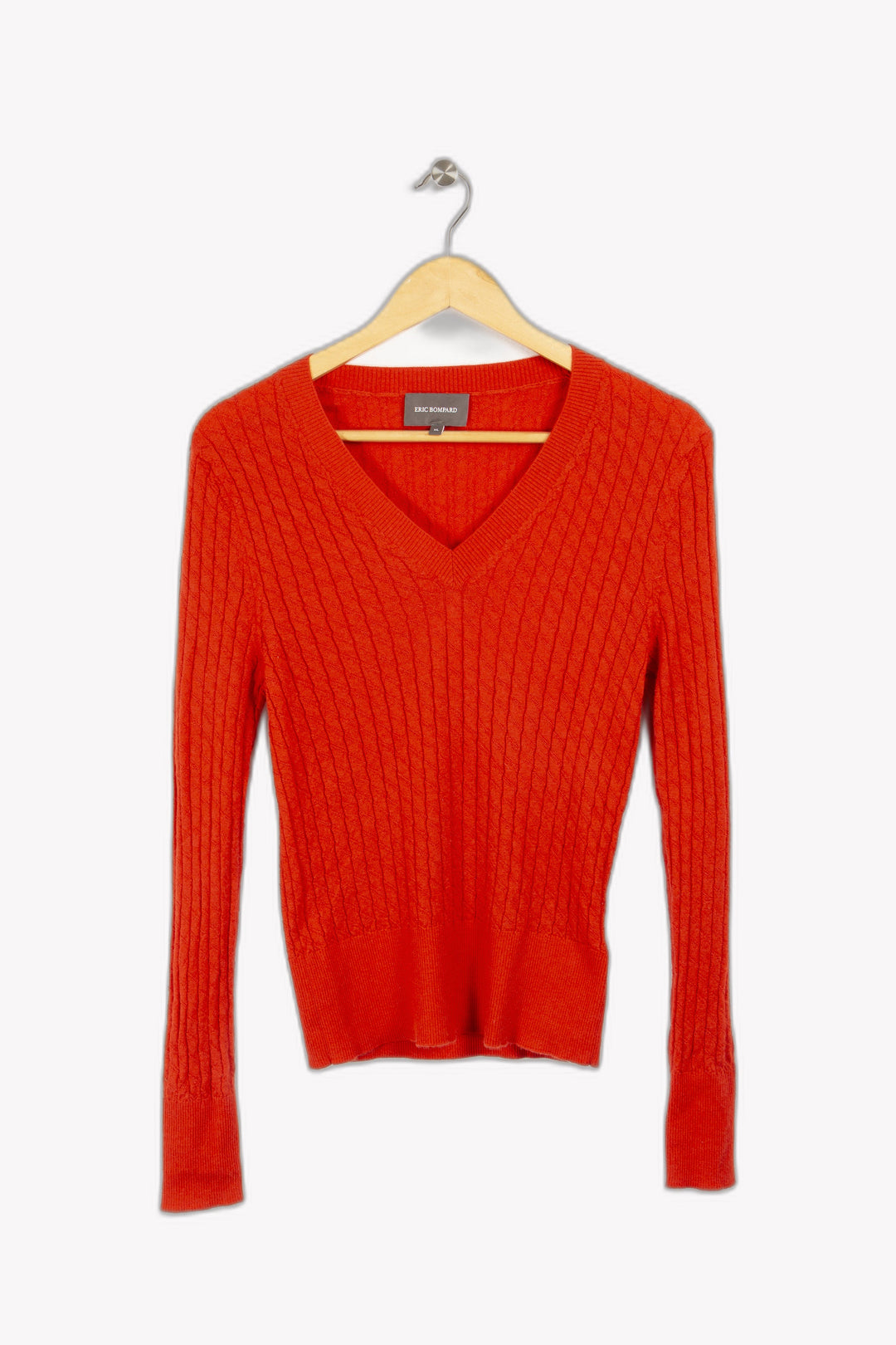 Pull orange à motif rayé - XL / 42