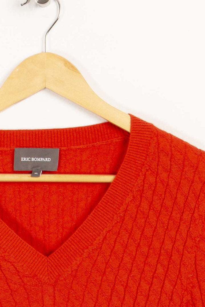 Orange striped pattern sweater - XL / 42