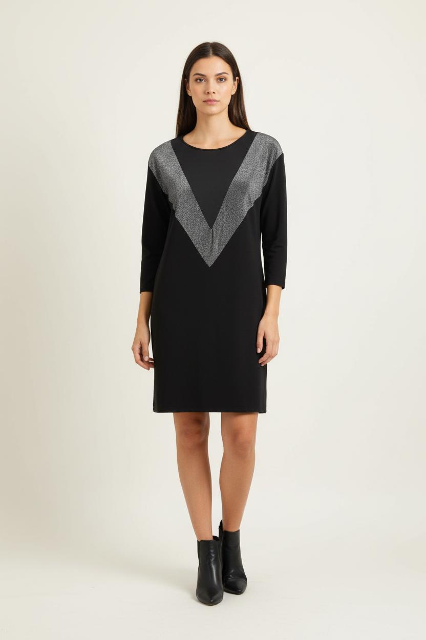 Robe Courte Noire et Argentée - Taille L/40 de la marque Liu Jo | PARAD86102 - Vendu par Paradigme - Image 1