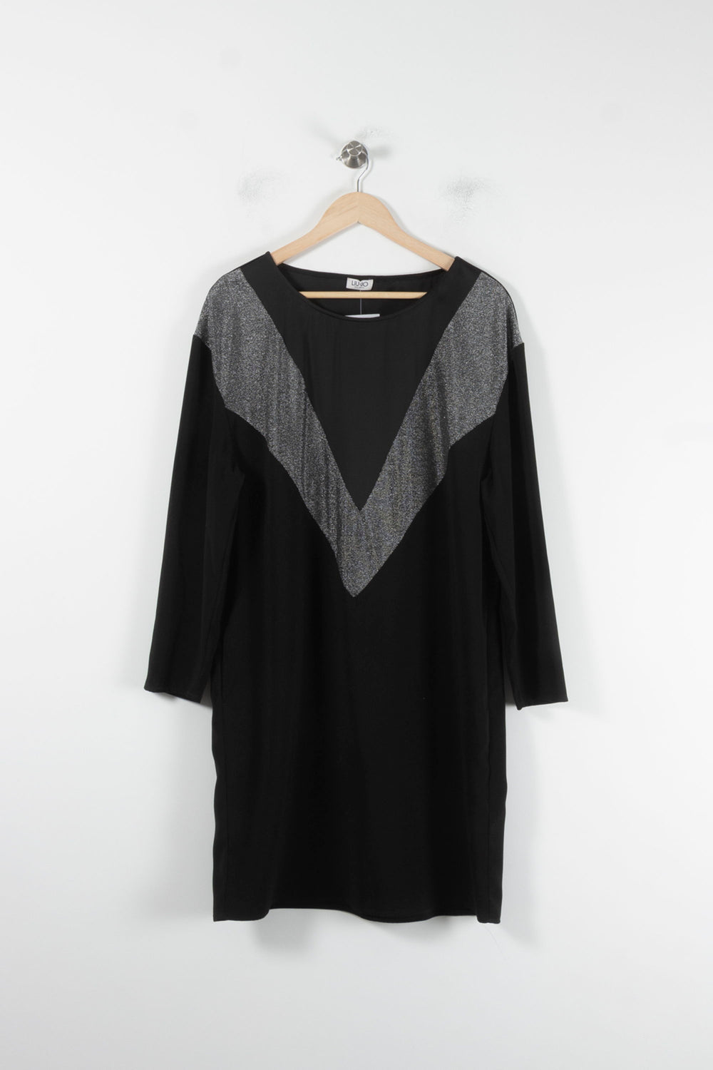 Robe Courte Noire et Argentée - Taille L/40 de la marque Liu Jo | PARAD86102 - Vendu par Paradigme - Image 2