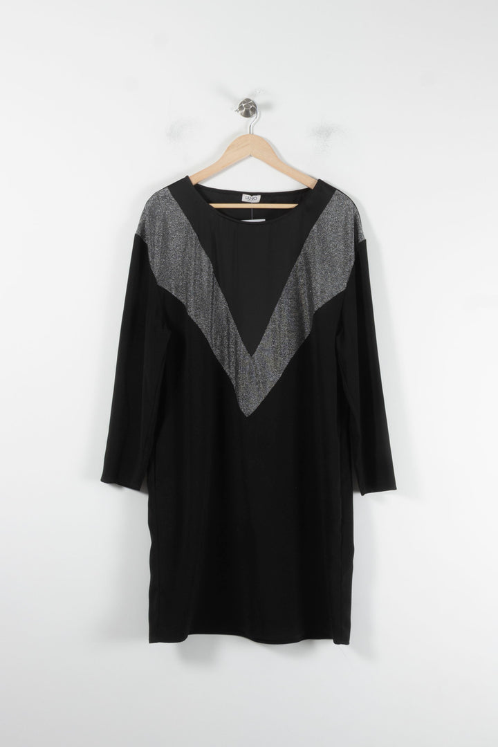 Robe Courte Noire et Argentée - Taille L/40 de la marque Liu Jo | PARAD86102 - Vendu par Paradigme - Image 2