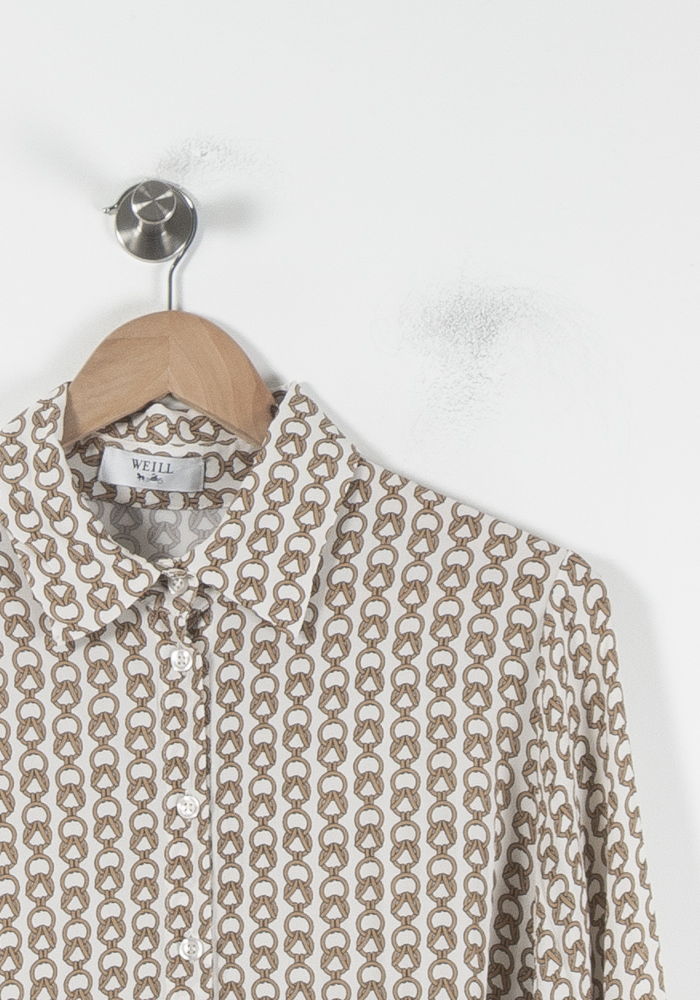 Chemise Imprimée Beige et Blanche - Taille XXL/44 de la marque Weill | PARAD86116 - Vendu par Paradigme - Image 3