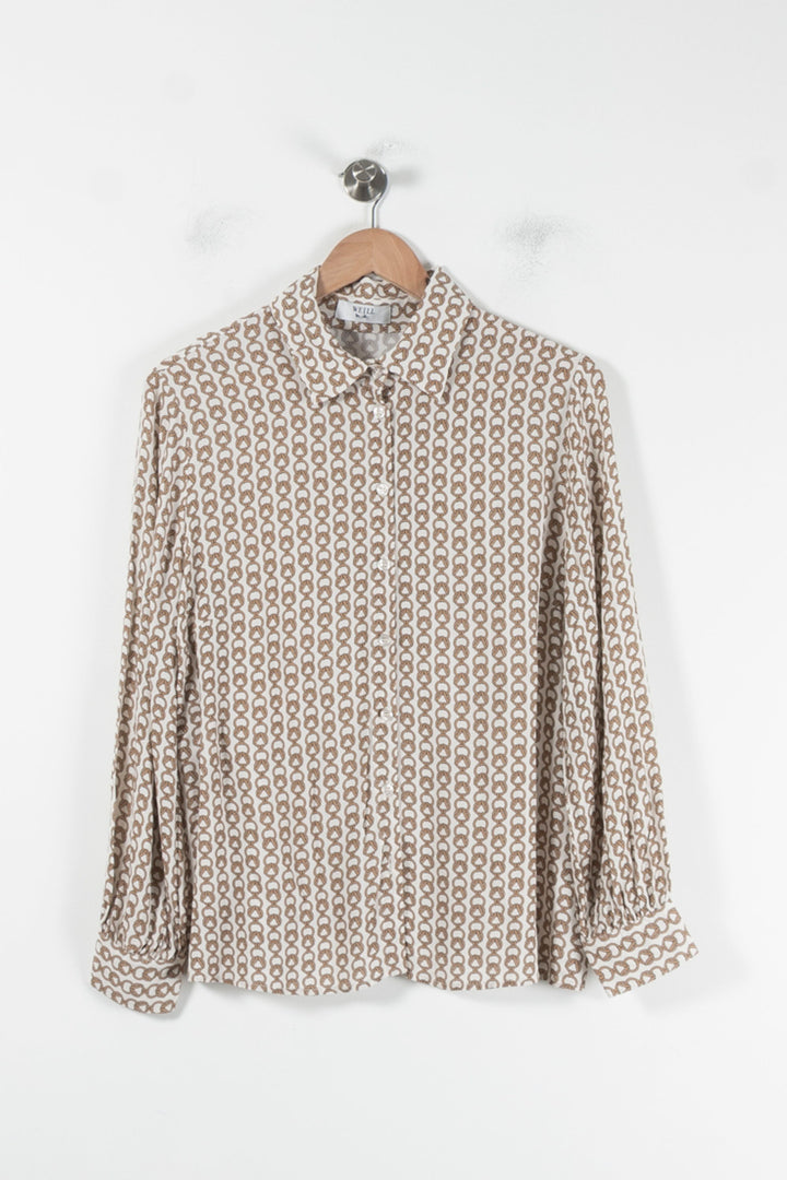 Chemise Imprimée Beige et Blanche - Taille XXL/44 de la marque Weill | PARAD86116 - Vendu par Paradigme - Image 2
