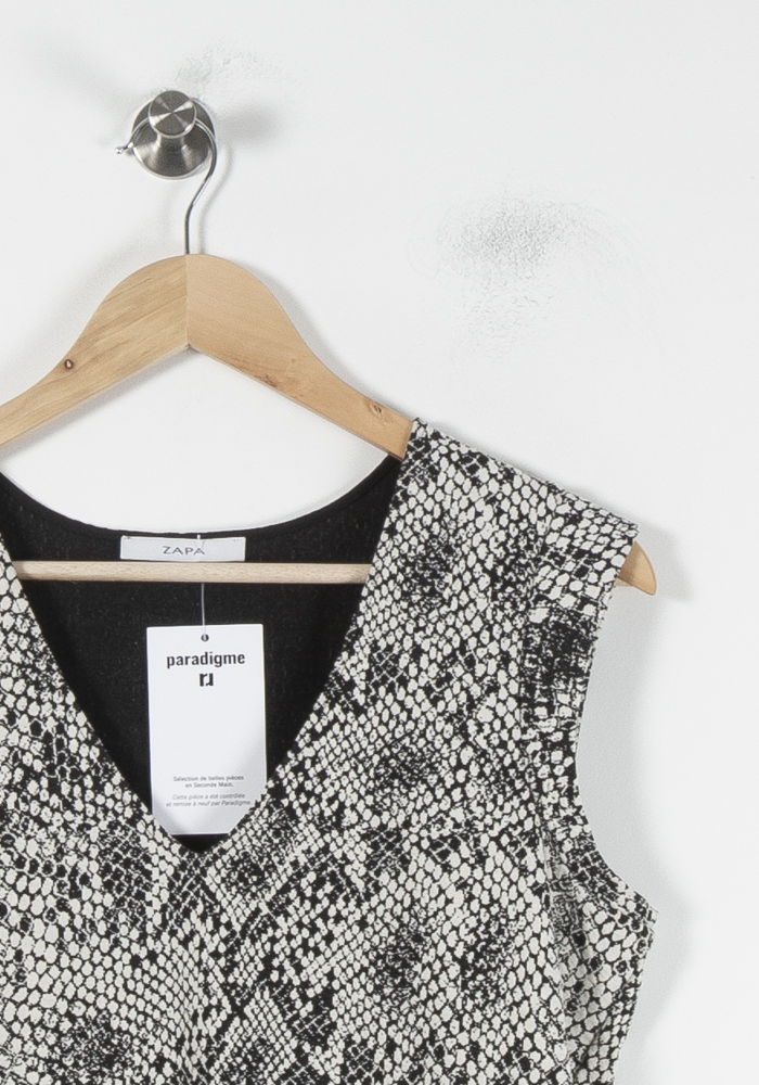 Robe Sans Manches Grise et Noire - Taille XL/42 de la marque ZAPA | PARAD86128 - Vendu par Paradigme - Image 3